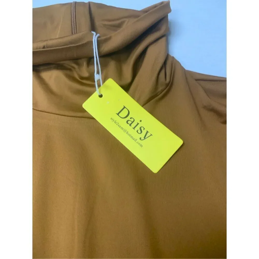 Mock Neck Long Sleeve Bodycon Jumpsuit